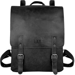 Vegan Leather Backpack Vintage Laptop Bookbag for Women